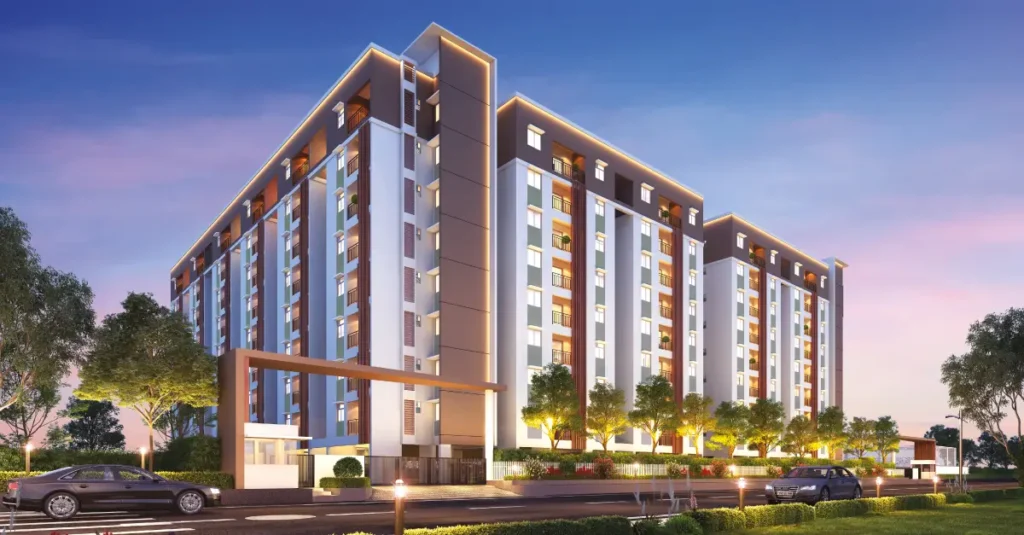 TVS Emerald Radial Road Apartment Main Elevation image hd by TVS Emerald located at Pallavaram Thoraipakkam Road, Chennai Tamil Nadu
